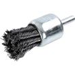 Acél drótkefe, csésze típusú, szálas, rúd, 25 mm, Richmann