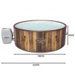 Felfújható jacuzzi medence, kerek, pumpával és szűrővel, 5-7 személyes, 180x66 cm, Bestway