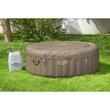 Jacuzzi medence, felfújható, kerek, pumpával és szűrővel, ponyva fedővel, adagolóval, barna, 778 L, 4-6 személyes, 196x71 cm, Bestway Lay-Z Spa