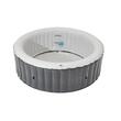 Jacuzzi medence, felfújható, kerek, pumpával és szűrővel, ponyvaburkolatú, szürke-fehér, 930 L, 6 személyes, 204x70 cm, MSpa