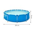 Piscina structura metalica, rotunda, albastru, 305x76 cm, test analiza apa, Bestway Steel Pro (141321)