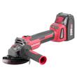 Sarokcsiszoló, flex, 4 Ah akkumulátorral, 20 V-os Li-ion töltővel, táskával, 4 tárcsával, kesztyűvel, 115 mm, Warcraft