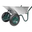 Építőipari talicska, 2 kerék, horganyzott tartály, max 200 kg, 100 L, Strend Pro Premium