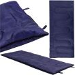 Hálózsák, turista, 2 az 1-ben, kék, 190x73 cm, Springos