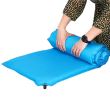 Önfelfújó kempingmatrac, poliészter és PU hab, kék, 180x50 cm, Springos