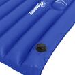 Kemping matrac, felfújható, beépített pumpával, vízálló, műanyag 190T, kék, 195x70x10 cm