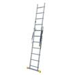 Alumínium létra, Metalkas, 2 szekciós, 7 lépcsős, max 150 kg, 1,9-2,9 m