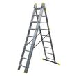 Alumínium létra, Metalkas, 3 szekciós, 9 lépcsős, max 150 kg, 2,4-5,2 m
