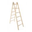 Fa létra, 2 részes, 6 lépcsős, vödör akasztóval, Strend Pro