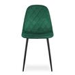 Konyha/nappali szék, Artool, Asti, bársony, fém, zöld és fekete, 44,5x50,5x87,5 cm