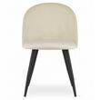 Konyha/nappali szék, Artool, Bello, bársony, fém, bézs, 46x42,5x76,5 cm