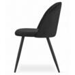 Konyha/nappali szék, Artool, Bello, bársony, fém, fekete, 46x42,5x76,5 cm