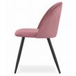 Konyha/nappali szék, Artool, Bello, bársony, fém, rózsaszín, 46x42,5x76,5 cm