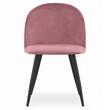 Konyha/nappali szék, Artool, Bello, bársony, fém, rózsaszín, 46x42,5x76,5 cm