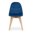 Konyha/nappali szék, Artool, Bora, bársony, fa, kék, 44,5x54x81,5 cm