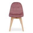 Konyha/nappali szék, Artool, Bora, bársony, fa, sötét rózsaszín, 44,5x54x81,5 cm