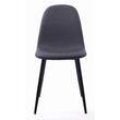 Konyha/nappali szék, Artool, Dart, bársony, fém, szürke és fekete, 43x39x87 cm