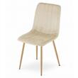 Konyha/nappali szék, Artool, Lava, bársony, fém, világos bézs, 45x55x86 cm