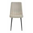 Konyha/nappali szék, Artool, Lava, bársony, fém, bézs és fekete, 43x51x90 cm