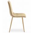 Konyha/nappali szék, Artool, Libra, bársony, fém, bézs, 45x54x86,5 cm