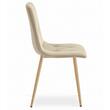 Konyha/nappali szék, Artool, Libra, bársony, fém, világos bézs, 45x54x86,5 cm