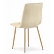 Konyha/nappali szék, Artool, Libra, bársony, fém, világos bézs, 45x54x86,5 cm