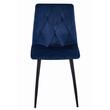Set 4 scaune bucatarie/living, Artool, Libra, catifea, metal, bleumarin si negru, 44x40x88.5 cm (3837_1SP)