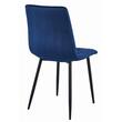 Set 4 scaune bucatarie/living, Artool, Libra, catifea, metal, bleumarin si negru, 44x40x88.5 cm (3837_1SP)