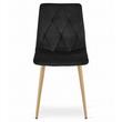Scaun bucatarie/living, Artool, Libra, catifea, metal, negru, 45x54x86.5 cm (3923_1)