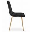Scaun bucatarie/living, Artool, Libra, catifea, metal, negru, 45x54x86.5 cm (3923_1)