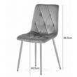 Scaun bucatarie/living, Artool, Libra, catifea, metal, negru, 45x54x86.5 cm (3923_1)