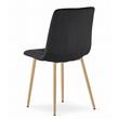 Scaun bucatarie/living, Artool, Libra, catifea, metal, negru, 45x54x86.5 cm (3923_1)