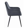 Scaun bucatarie/living, Artool, Solden, catifea, metal, gri inchis si negru, 55x45.5x83.5 cm (3904_1)