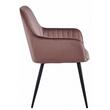 Scaun bucatarie/living, Artool, Solden, catifea, metal, roz si negru, 55x45.5x83.5 cm (3907_1)