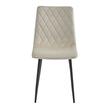 Konyha/nappali szék, Artool, Turin, bársony, fém, bézs és fekete, 44,5x53x88,5 cm