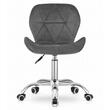 Scaun de birou, Mufart, Avola, rotativ, catifea, gri, 46.5x55x86.5 cm(3667)