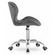 Scaun de birou, Mufart, Avola, rotativ, catifea, gri, 46.5x55x86.5 cm(3667)