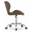 Irodai szék, Artool, Avola, forgó, bársony, barna, 53,5x55x72,5-86,5 cm