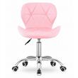 Irodai szék, Artool, Avola, forgó, ökológiai bőr, rózsaszín, 53,5x55,5x73,5-84,5 cm