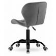 Irodai szék, Artool, Noto, bársony, szürke és fekete, 53,5x57,5x74-86 cm