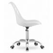 Irodai szék, Műszer, Nyomtatott, forgatható, PP, fehér, 50x57x81,5-93,5 cm