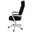Irodai szék, Jumi, forgó, billenő funkciós, textil, fekete-fehér, max 120 kg, 64x65x111/120 cm
