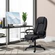 Irodai szék masszázzsal és USB töltővel, forgatható, poliészter, fekete, max 120 kg, 68,5x72x109-119 cm