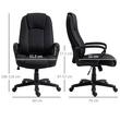 Irodai szék masszázzsal és USB töltővel, forgatható, poliészter, fekete, max 120 kg, 68,5x72x109-119 cm