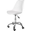 Gyermek irodai szék, forgó, fehér, max 125 kg, 44x40x80 / 90 cm