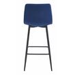 Konyhai/bárszék, Artool, Arceto, bársony, acél, kék és fekete, 43,5x32,5x104 cm