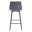 Konyhai/bárszék, Artool, Arceto, bársony, acél, szürke és fekete, 43,5x32,5x104 cm
