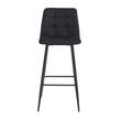Konyhai/bárszék, Artool, Arceto, bársony, acél, fekete, 43,5x32,5x104 cm