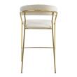 Konyhai/bárszék, Artool, Badia, bársony, acél, bézs és arany, 46x45x94 cm