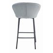 Konyhai/bárszék, Artool, Gatta, bársony, acél, ezüst és fekete, 43,5x36,5x90,5 cm
